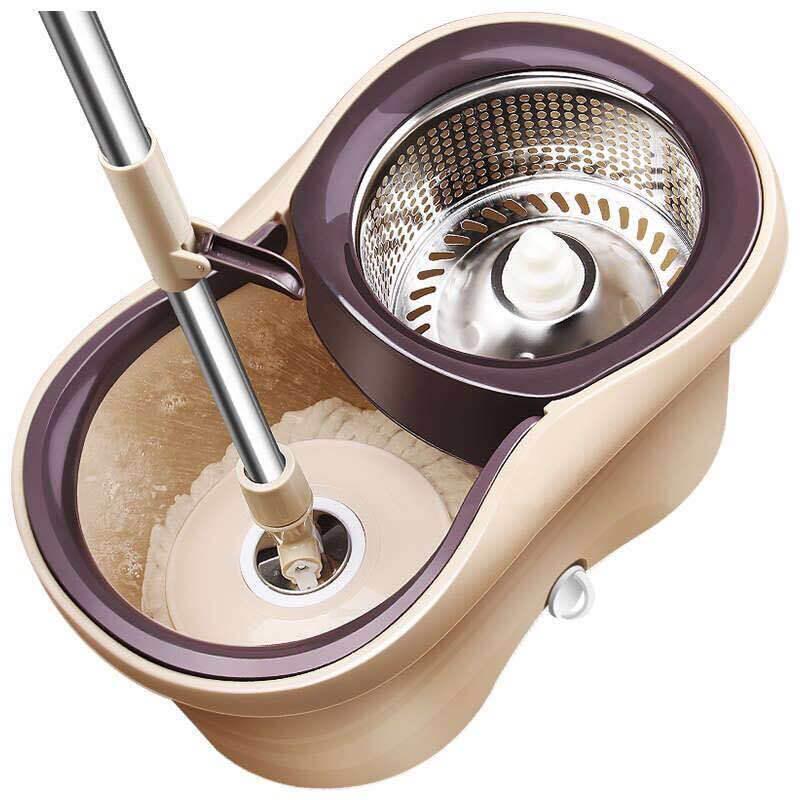 Вращающаяся швабра из нержавеющей стали двойного назначения со сменной насадкой