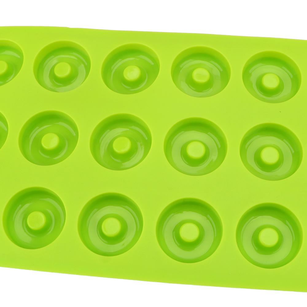 4cm Mini Chocolate/ Donut Silicone Mold Bakeware Biscuit Cake Molds Reusable Donut Dessert Baking Pan Silicone Mould 18-Cavity