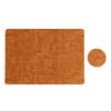 Dual Side Placemat Waterproof Faux Leather Coaster Placemat Solid Color Heat Insulation Pad for Dining Tables Countertops