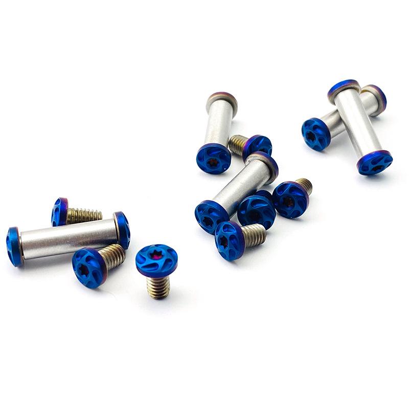 5 комплектов/лот Материал из нержавеющей стали ЧПУ 10 размеров Заклепки для рукоятки ножа Резьба М4 T8 Torx Головка Стопорные винты Болты-гвозди