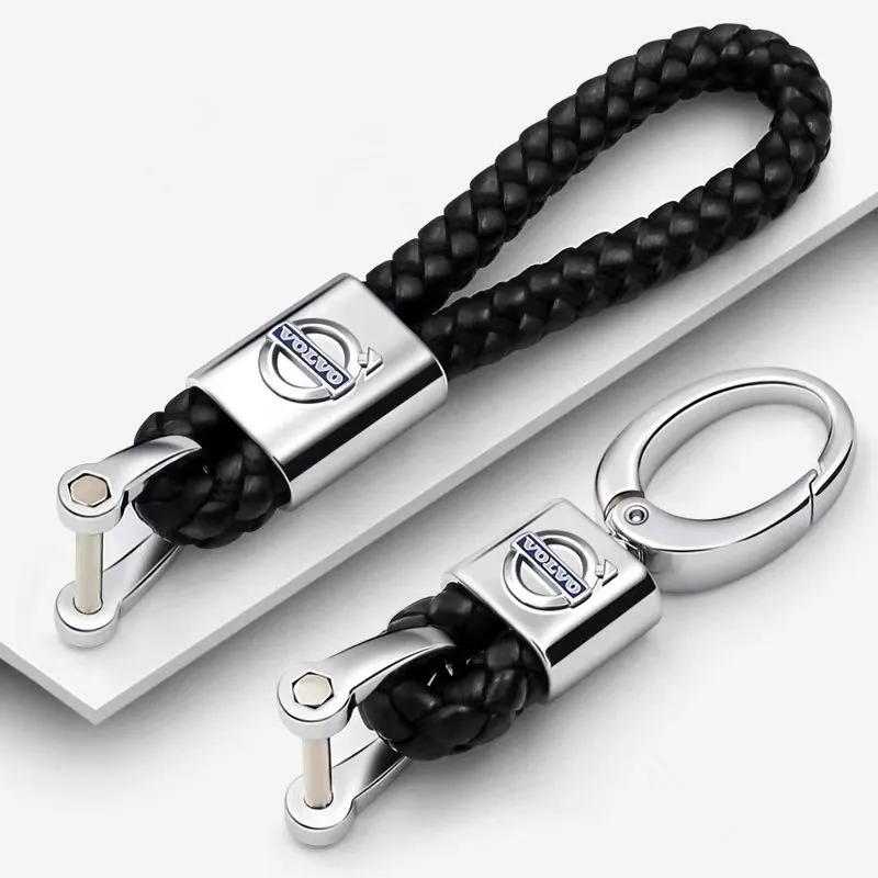 Car Metal/Leather Styling Keychain For Volvo XC40 XC90 V40 V90 V60 XC60 S80 S60 S90 C40 V70 XC70 Accessories
