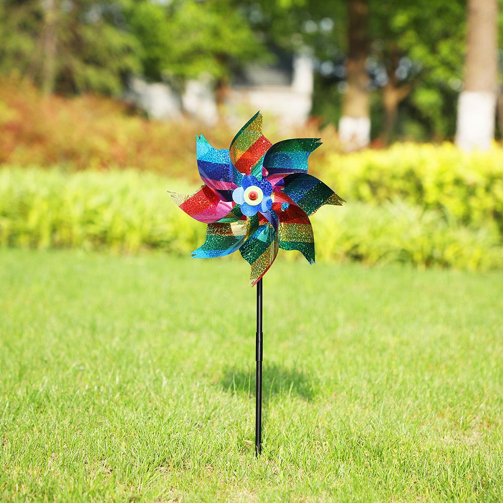 Полосатая лазерная радужная вертушка-отпугиватель птиц