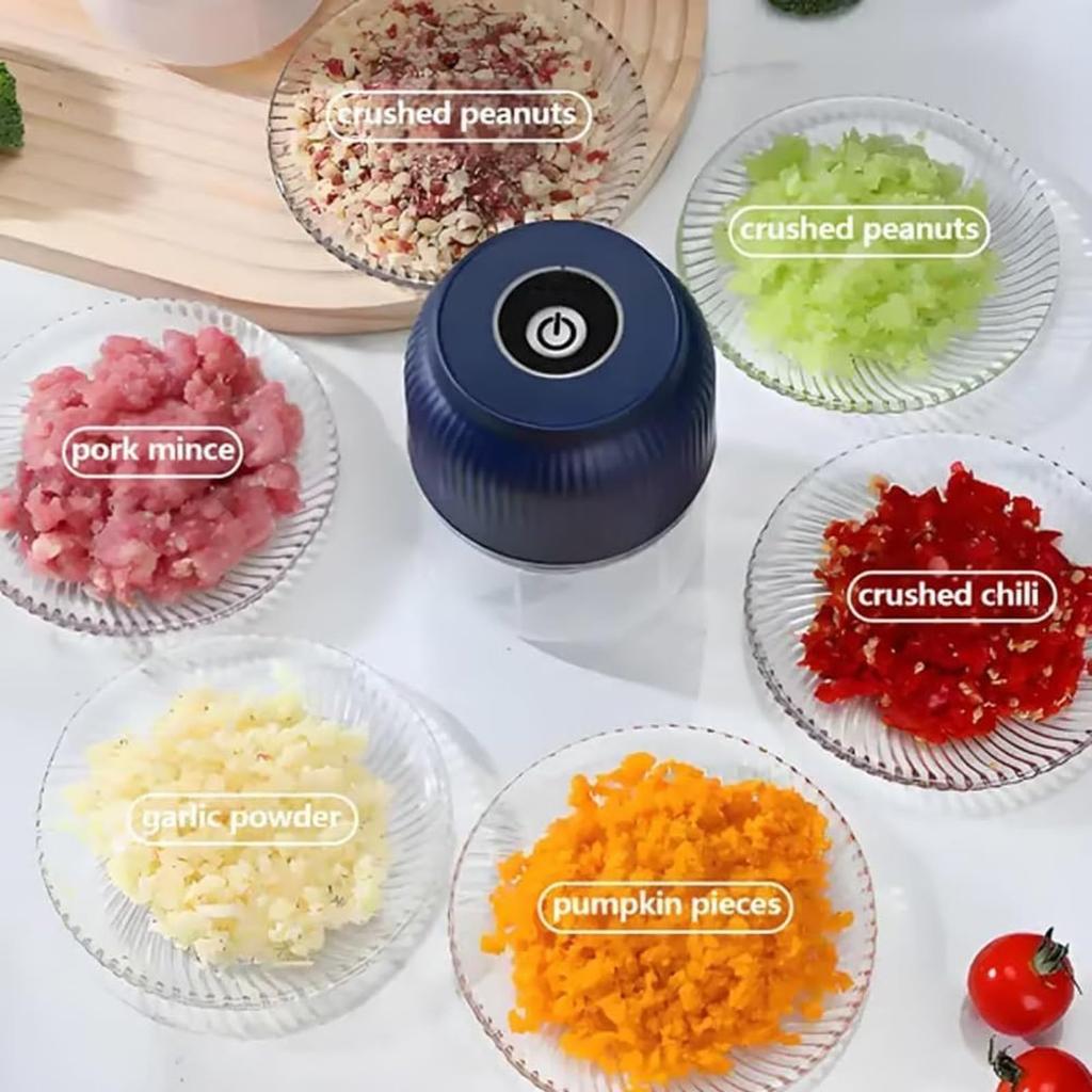 Электрический измельчитель чеснока, Портативный измельчитель, 300 мл чеснока, Беспроводной пищевой , 304 нержавеющая сталь ,