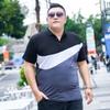 Fat Men's Fat Plus Size Lapel Short-sleeved T-shirt Oversized Loose Half-sleeved Body Shirt Tops Color Blocking Summer Clothing