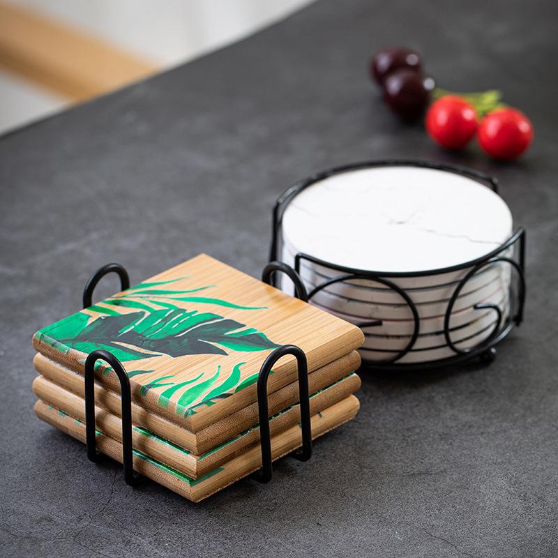 Подставка для подстаканника, подставка для хранения ковриков, держатель для настольного коврика, подставка для хранения кружек для чая и кофе, органайзер для кухонных принадлежностей