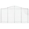 Gabion Baskets with High Arch 5 pcs 200 x 30 x 100 120 cm Galvanized Iron