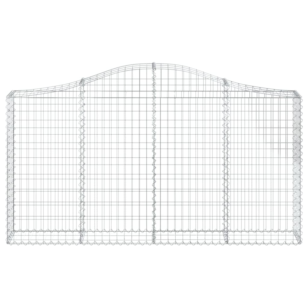 Gabion Baskets with High Arch 5 pcs 200 x 30 x 100 120 cm Galvanized Iron