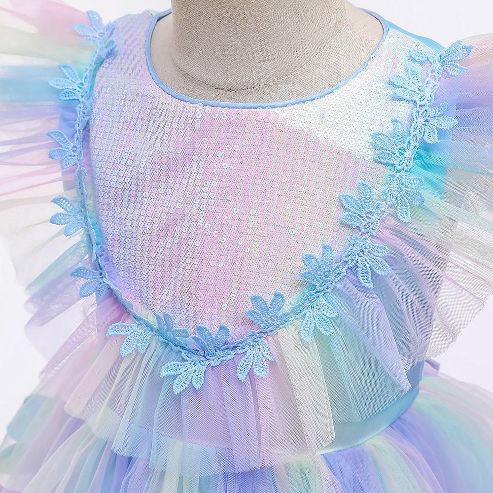 Платье на день рождения для маленьких девочек с блестками, одежда для крещения новорожденных, свадебная одежда для новорожденных, элегантное праздничное платье на крестины, одежда