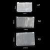 1/5PCS New Plastic Loose-leaf PVC Storage Pouch Bag Matte Clear Zip Lock