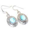 Natural Republic Larimar Gemstone 925 Solid Sterling Silver Earring 1.50" N4H91