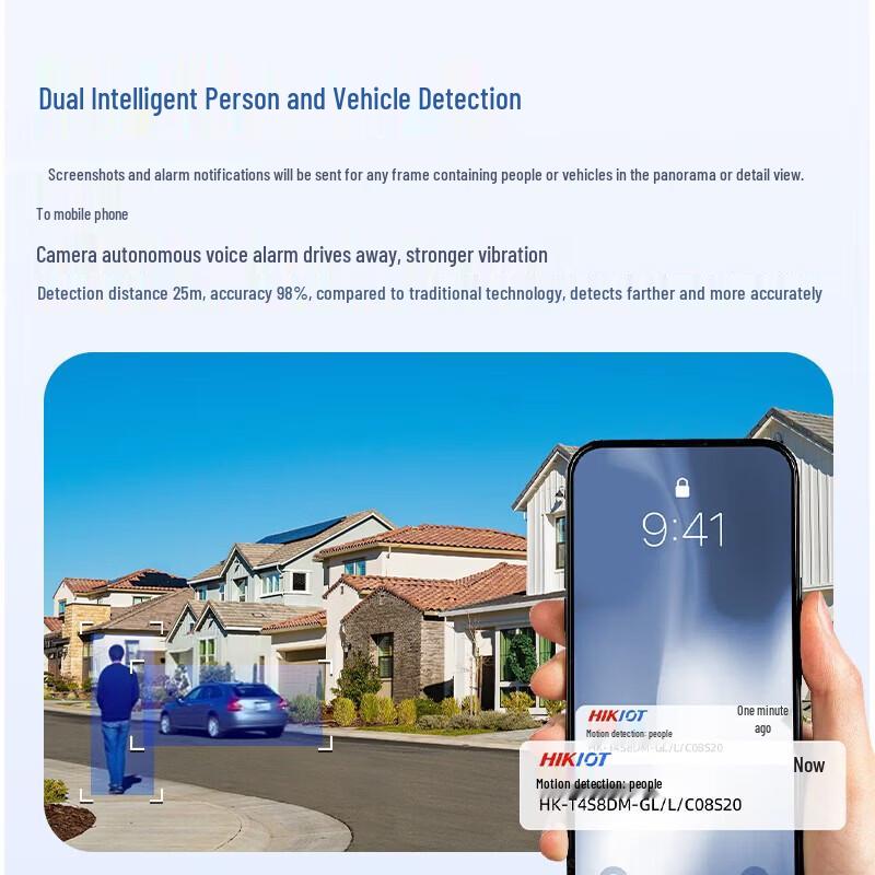 Hikvision 8MP Dual-Lens 4G Solar Outdoor Security Camera CN plug (adapter included)