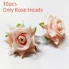 10pcs Pastel Colors Realistic Artificial Rose Heads 3D Elegant Flower Arrangement  for Wedding