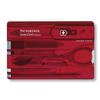 VICTORINOX Swiss Card Classic Red Transparent Outdoor Camping Outdoor Multi Tool Multi Tool Emergency Disaster Prevention Multi Convenient Compact