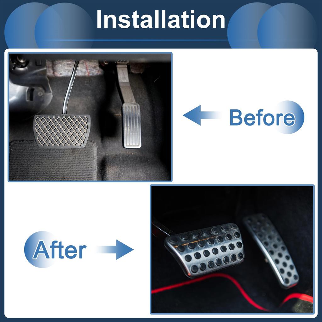 FUELHOOD 2 шт. Автоматическая накладка на педаль ножного управления Крышка педали оси ноги для Suzuki Pascia MK54S MK94S / Алюминиевый сплав Черный