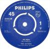 7inch Record PAUL & PAULA - Hey Paula 304012BF Philips 1963 UK Rock Used