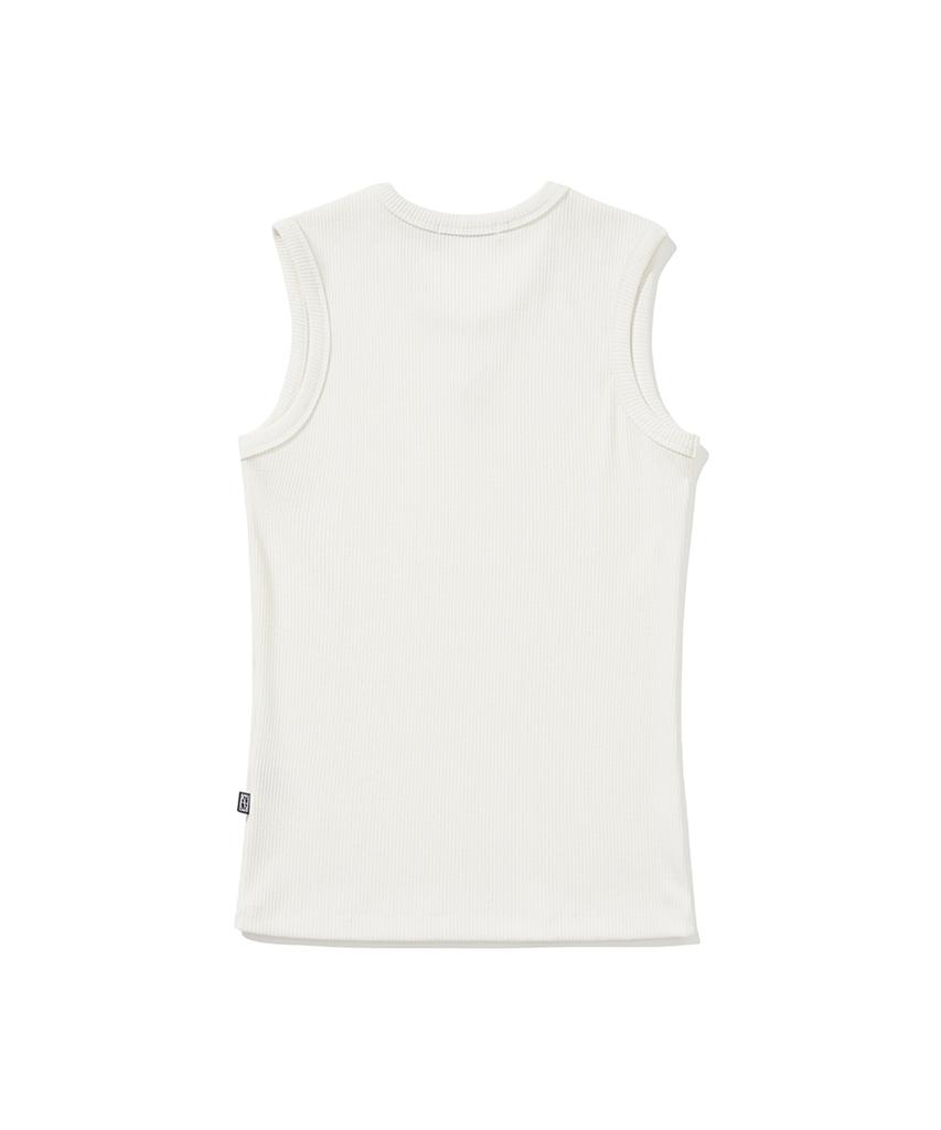 NOT4NERD 4 Symbol Ribbed Sleeveless - White