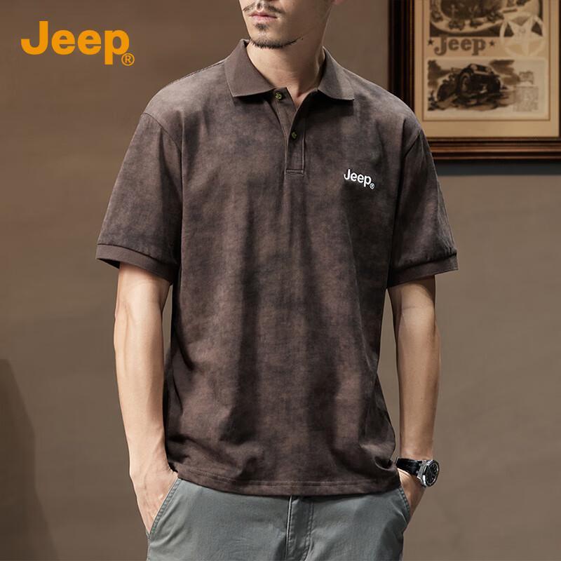 Jeep Мужская футболка-поло с коротким рукавом из 100% хлопка