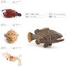 Sea Animal Pvc Statues Collection Featuring Spider Crab And Pufferfish For Home Decor