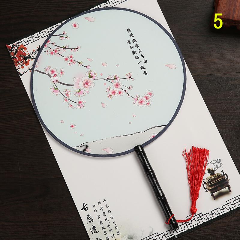 13 цветов круглый веер в китайском стиле с винтажным принтом шелковый веер свадебная вечеринка танцевальные аксессуары