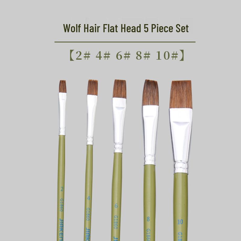 Специальный набор кистей для студентов художественных вузов Gaken: Масло из волчьей шерсти, Гуашь, Акварель, Кисти для акриловой краски