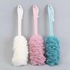Home Bathroom Long Handle Shower Brush Back Bath Shower Scrubber Body Soft Mesh Scrub Powder Puff Clean Own Bath Back Brush Tool