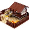 Marumine 138 деталей Ферма Куры Строительные Блоки Классический Конструктор MOC Кирпичи Сборка Домика Модель Набор Игрушки для Детей Рождественские Игрушки