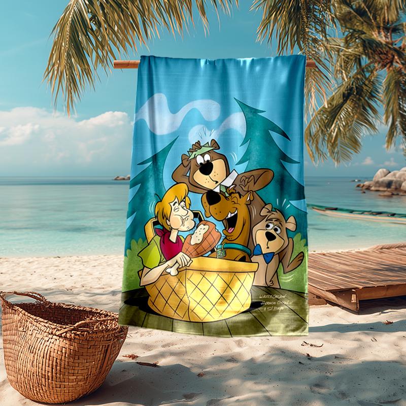 Yogi Bear Show Fashion Beach Towel: Ideal for Summer Adventures Soft, absorbent and quick drying suitable for swimming and bathing