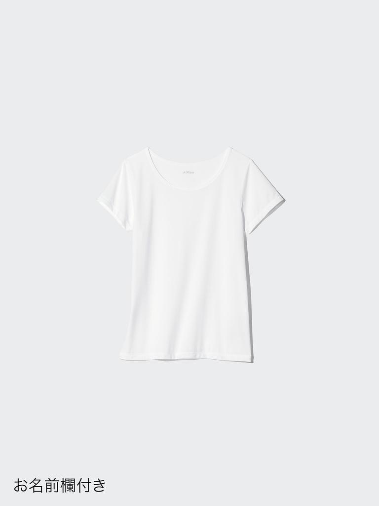 Uniqlo Японская футболка Air Rhythm с микросеткой и U-образным вырезом