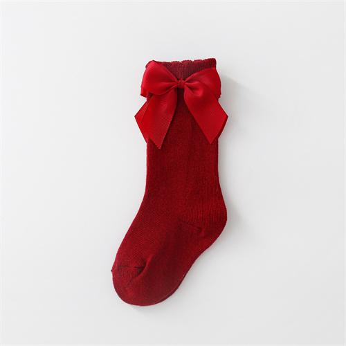 Lawadka Хлопковые детские носки для девочек с бантами, гольфы, детские носки принцессы для девочек, носки для малышей, детские длинные носки, осень, 0-7 лет