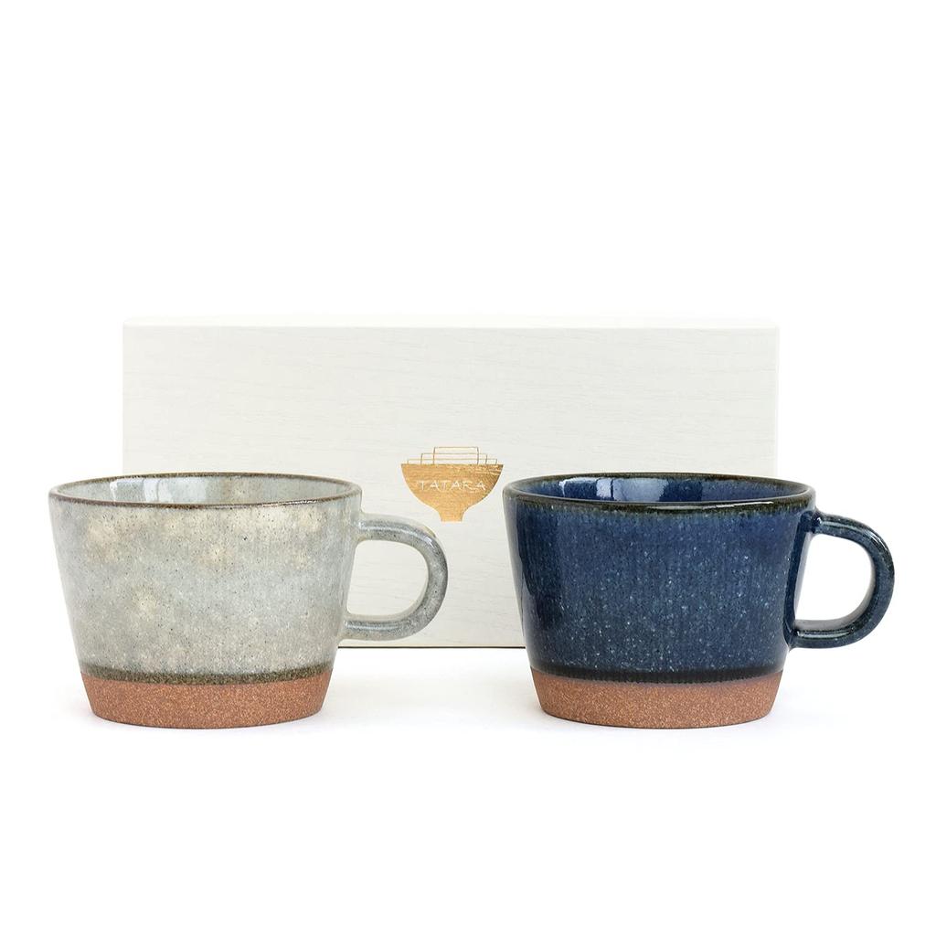 Пара кружек Татара, набор из 2 предметов посуды, подарочная коробка, подарок Mino Ware Safe, 350 мл, широкое горлышко, красная глина, печь для обжига, сделано в Японии 020411 Микроволновая печь/посудомоечная машина