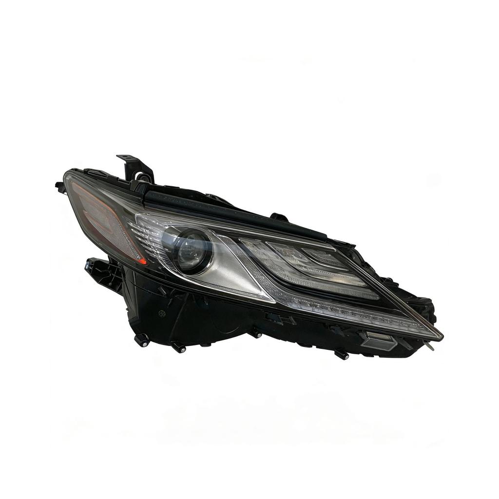 Светодиодная сборка фар для Toyota Camry 2018-2020 (Американская версия, Тройной проектор, Белый/Желтый)