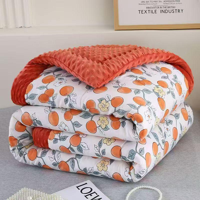 Популярное 3D-массажное одеяло из бобового бархата класса А – для всех сезонов, легкое и теплое, для дома или общежития