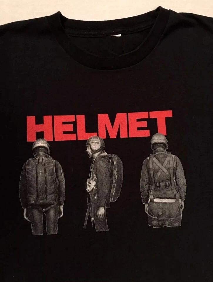 Men's and Women's T-shirts Helmet Band Concert Gift For Fan Black T Shirt Full Size S-5XL