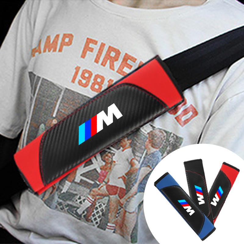 Car For BMW 1 3 5 7 Series M X1 X3 X5 F10 F15 F16 F20 F30 M3 M4 E34 E46 Seat Belt Cover Shoulder Protection Pad Auto Accessories YMSOV1