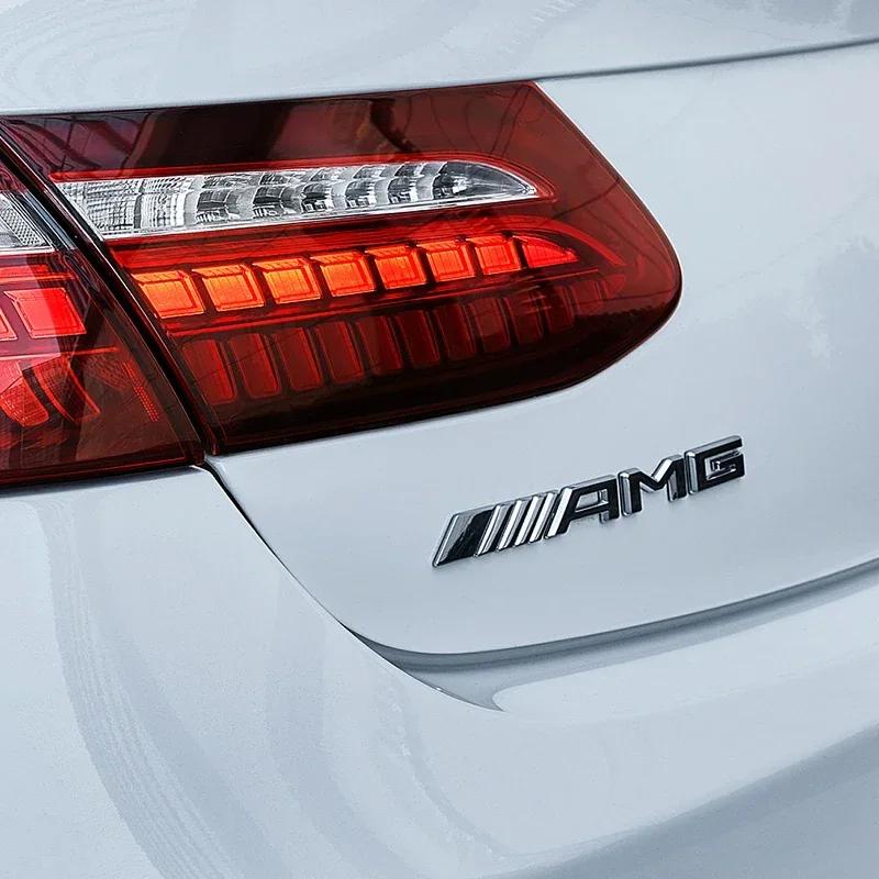 XCCWN1 For Mercedes Benz Metal Car 3D Rear Letter Emblem Trunk Sticker for Mercedes benz AMG C E S GLE CLC Class W204 W203 W205 W124 W2