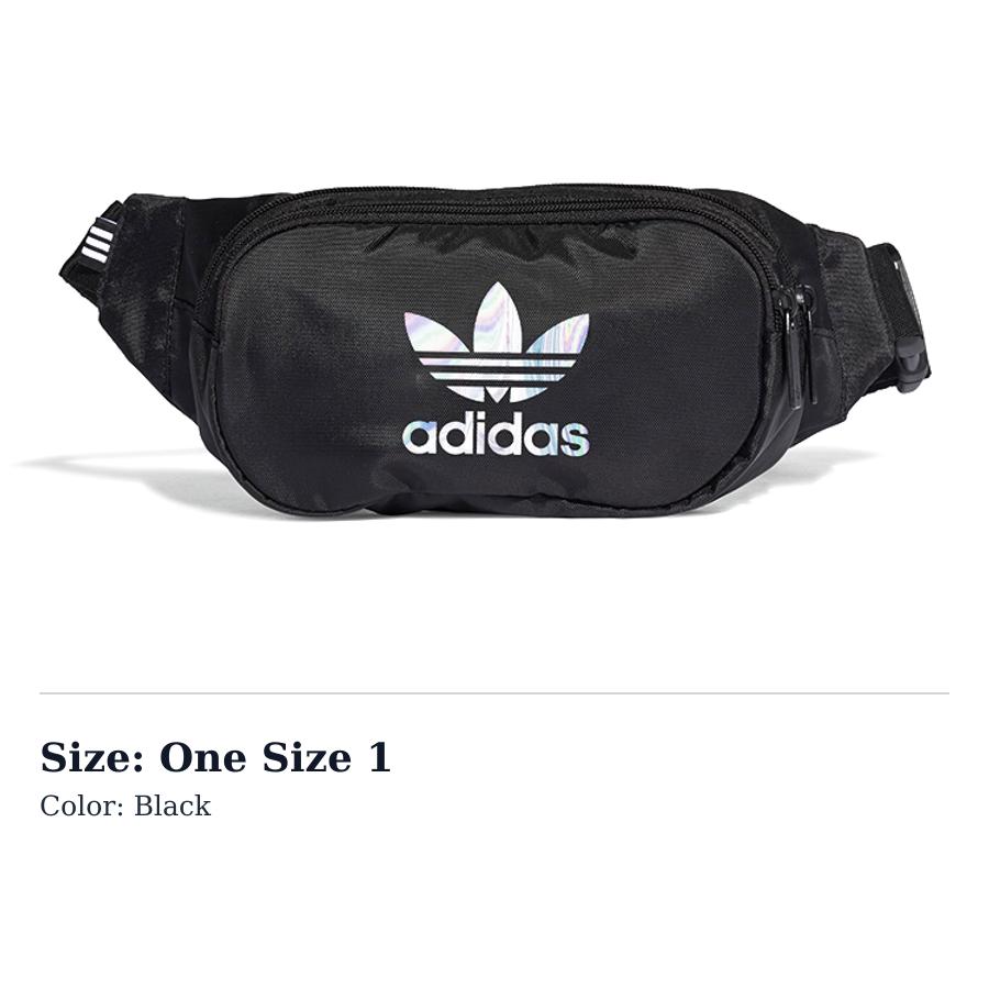 adidas Оригинальная поясная сумка из полиэстера Оксфорд Regular Унисекс Черный GD4609