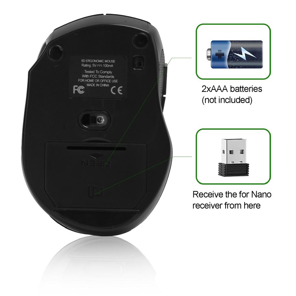 Wireless Mouse 2.4Ghz OfficeCelsiusGaming Ergonomic Mice Notebook Desktop Computer Accessories