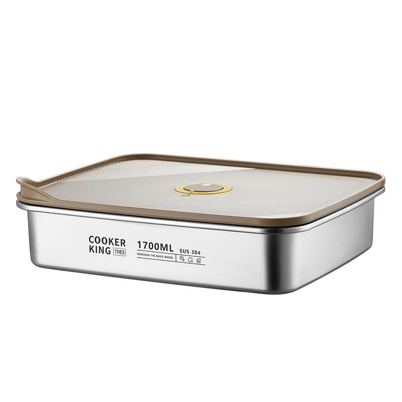 COOKER KING Контейнер для хранения продуктов Нержавеющая сталь Кемпинг Ланч-бокс для фруктов Бенто-бокс Холодильник Морозильник Герметичный контейнер для хранения
