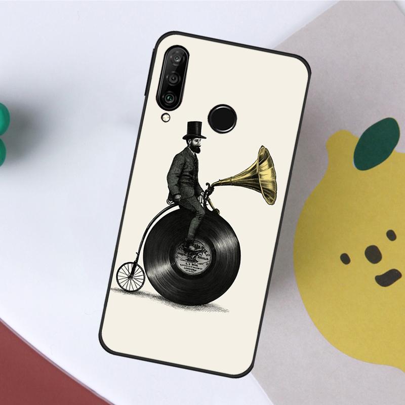 Vinyl Record Retro For Huawei Nova 5T 9 10 SE 7i 8i 11i 12i Y60 Y61 Y70 Y72 Y73 Y90 Y91 P20 P40 P30 Lite Case