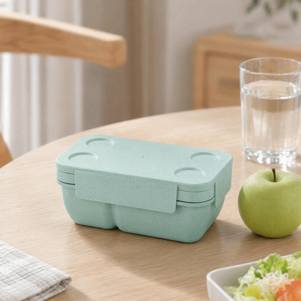 Wheat Straw Double-layer Lunch Box Food Grade Lunch Container Picnic Box Fresh-keeping Fruit
