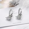 New Ins Micro Paved Circle Star Saturn Earrings Exquisite Planet Zircon Moon Hoop Earring For Women Girls Fashion Jewelry Gift