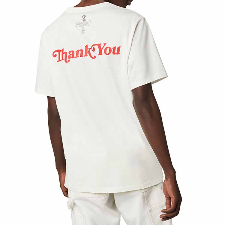 Converse Set in Sleeve T Shirt Men's Ecru 10019650-A02