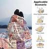 75Th Birthday Celebration Blanket Comfortable Texture For Sofa Couch Office Bed Picnics Allseason Use Cozy Home Lovers Ideal Gift For Birthday