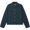 Levis Loose Casual Comfortable Solid Color Polo Collar Long Sleeve Denim Jacket Men Jackets Dark-Blue 003L3-0003