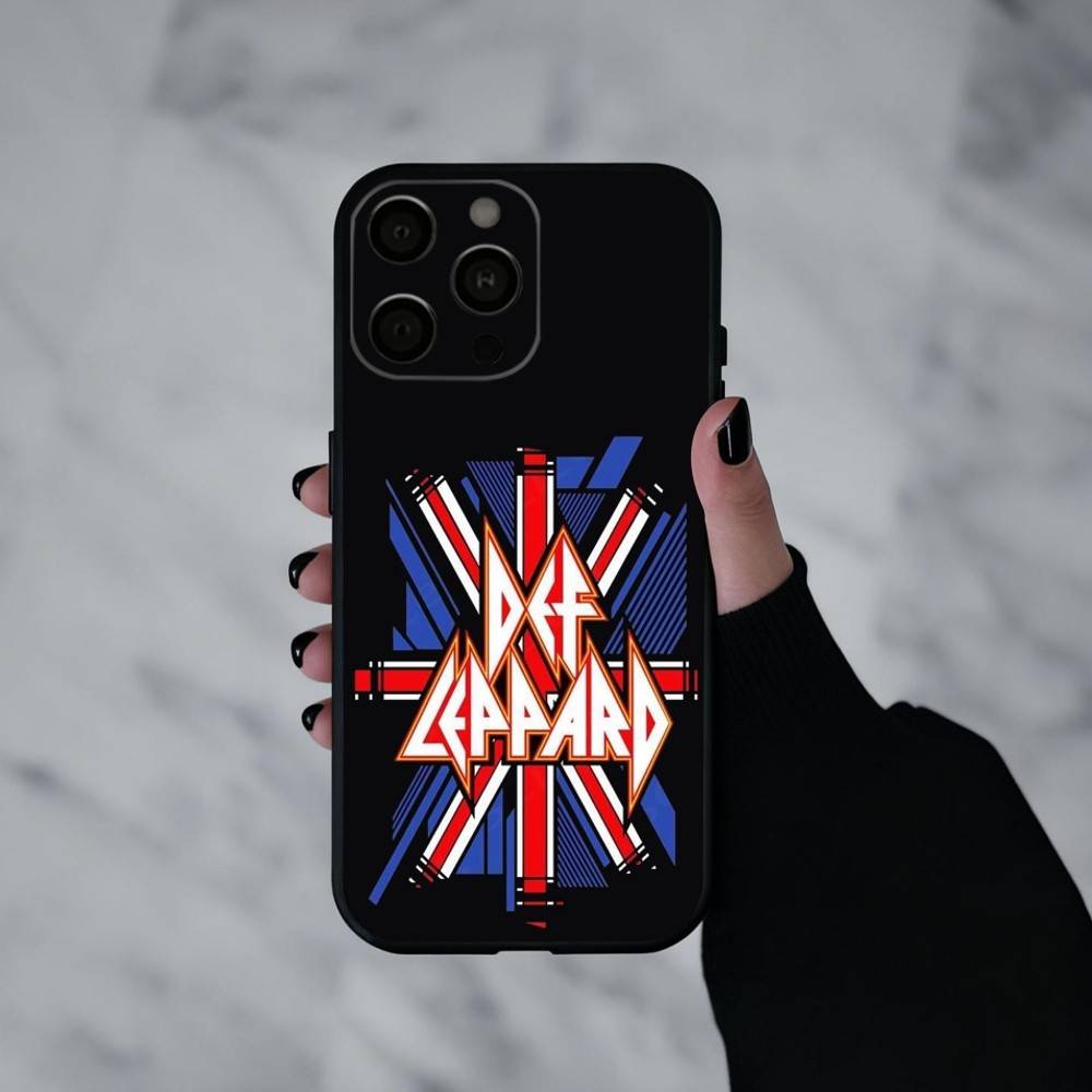 Hot R-Rock band D-Def L-Leppard Phone Case For iPhone 17pro,16,15,14,13,12,11 Plus,Pro Max,XS,Soft Silicone Black Cover