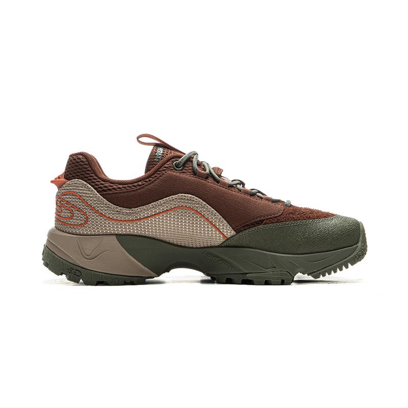 Кроссовки Li Ning CF Outdoor Hiking Shoes V2 с водонепроницаемым отскоком и амортизацией, прочные, низкие, мужские, коричневые, AHCU039-2