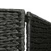 5 Piece Black Room Divider 193 * 160 cm Water Hyacinth