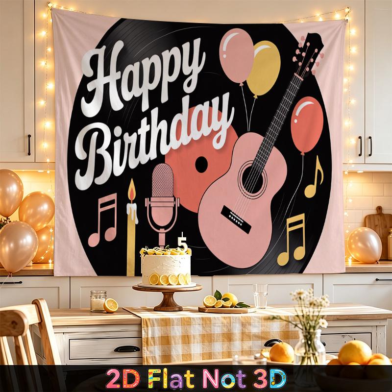 Party Backdrop Balloon Flat Music Guitar Weddings Showers Birthdays Arch Event Photo Background Front Door Decor