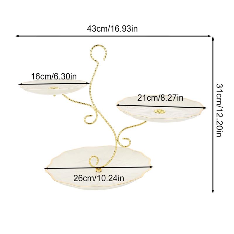 Креативный трехслойный поднос для фруктов, держатель для корзины для овощей, белая зеленая подставка для хранения мисок, декоративный предмет для дома