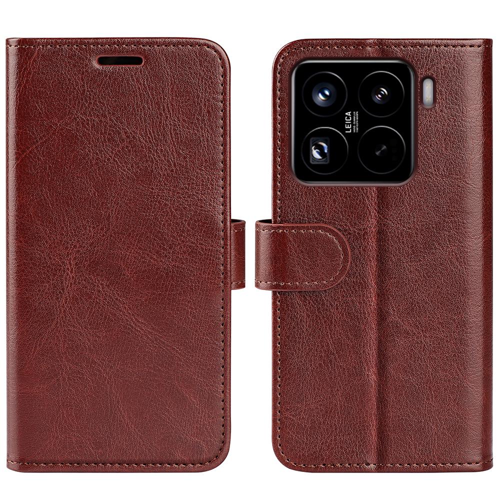 Для Xiaomi 15 Pro Wallet Case Crazy Horse Texture Stand Leather Phone Cover